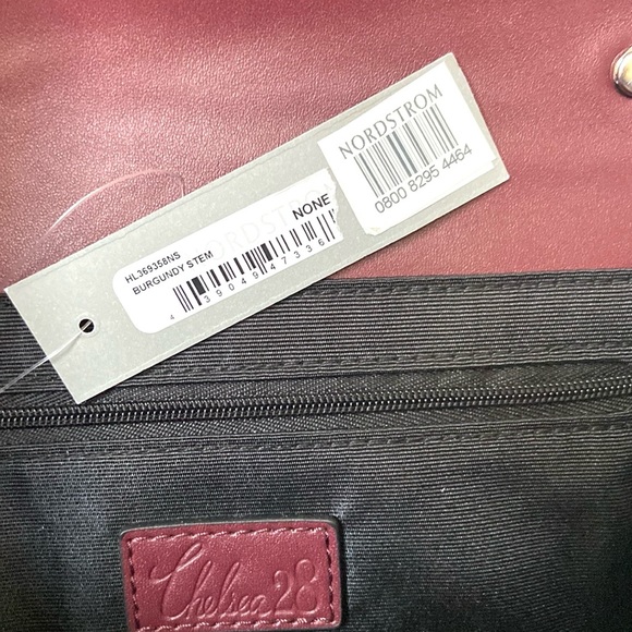 NWT Chelsea28 Burgundy Stem Clutch Crossbody - Picture 14 of 15